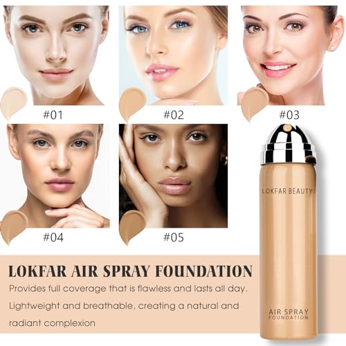 LOKFAR AirBrush Foundation Spray #04 Buff Beige - Full Coverage