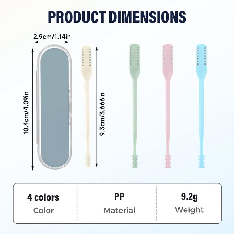 AprYew 2-in-1 Nasal Hair Cutter, Nose Hair Trimmer for Men Women, 360° Rotating Portable Manual Nose Hair Remover Tool with Ear Picker, Double Sided Noses Hairs Knife Travel Essentials (Beige, 3PC)