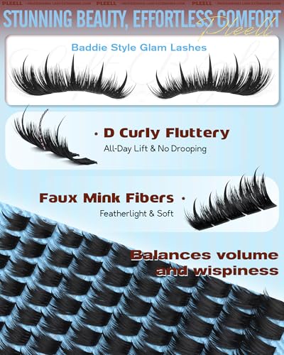 Manga Lash Clusters - Wet-Look Anime Eyelash Extensions 14-22mm