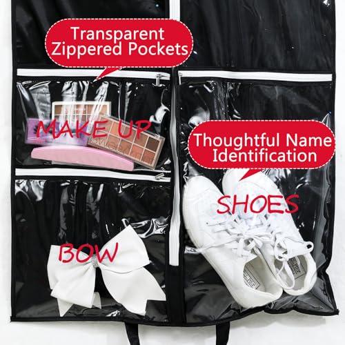 40" Cheerleading Garment Bag - Waterproof Travel Storage with 5 Pockets