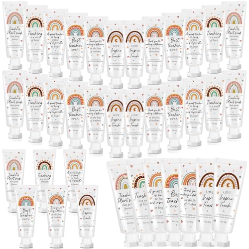 24-Piece Boho Rainbow Teacher Appreciation Hand Cream Gift Set