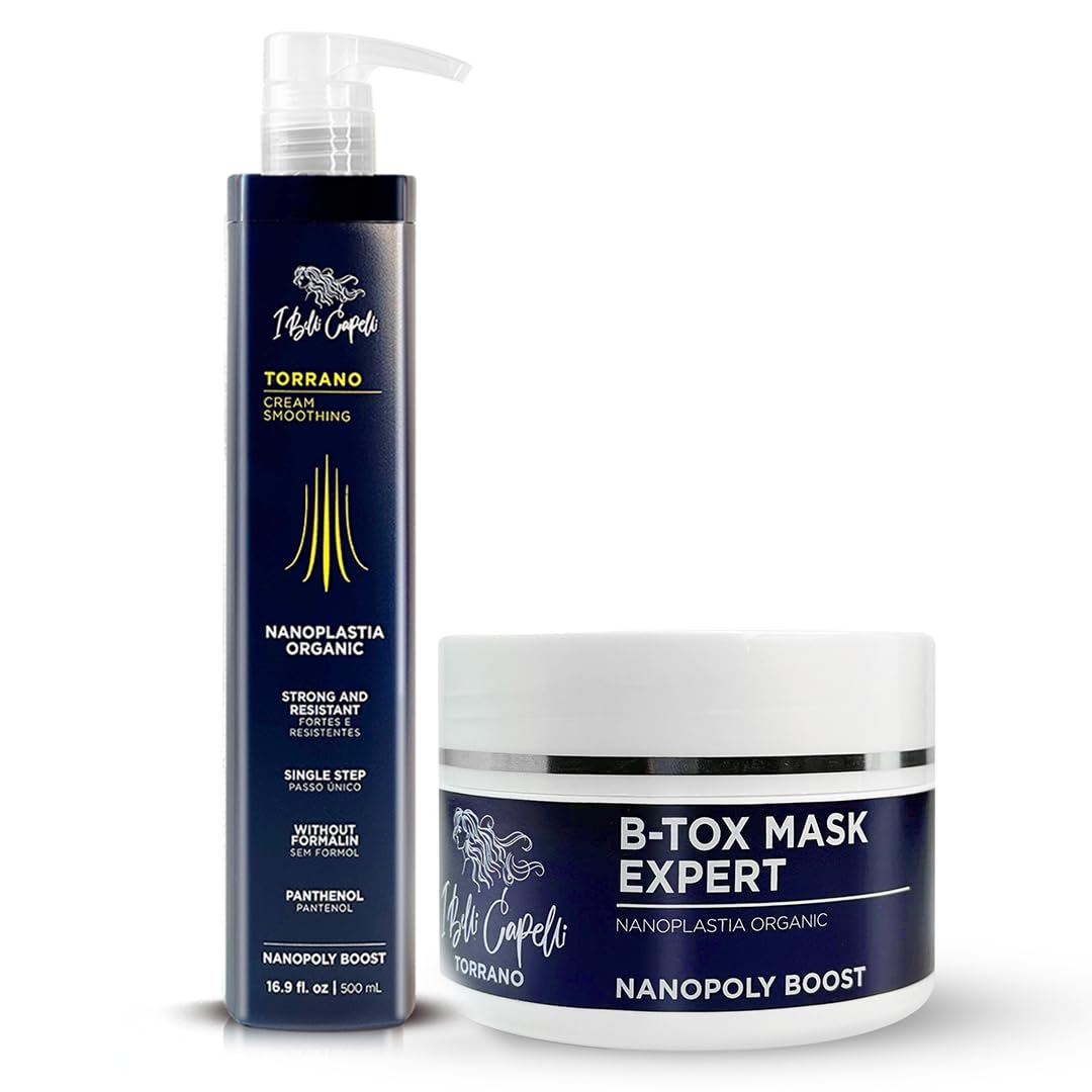 Keratin Hair Treatment Kit - Formaldehyde-Free Straightening with Nanoplastia & B-tox | 2 Pack
