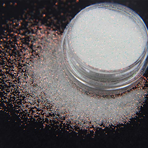 White Nail Glitter Powder - 10g Sugar Shimmer for Nail Art