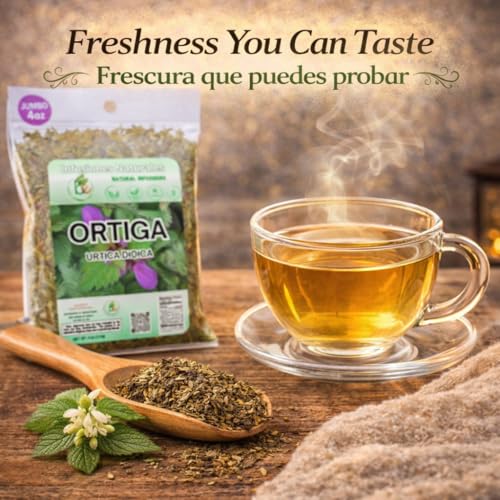 100% Natural Ortiga Herbal Tea - Caffeine-Free Loose Leaf, 4 oz