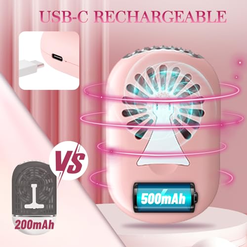 Buqikma Mini Lash Fan Dryer for Eyelash Extensions - Portable & Rechargeable