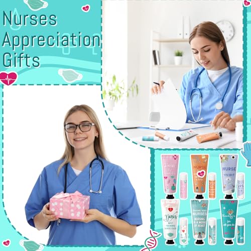 Loopeer 12-Piece Nurse Appreciation Gift Set: Hand Cream & Lip Balm Bulk