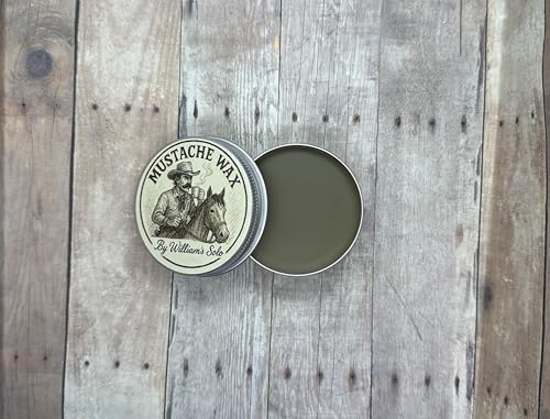 William's Solo Mustache Wax - Firm Hold Natural Styling Balm for Men