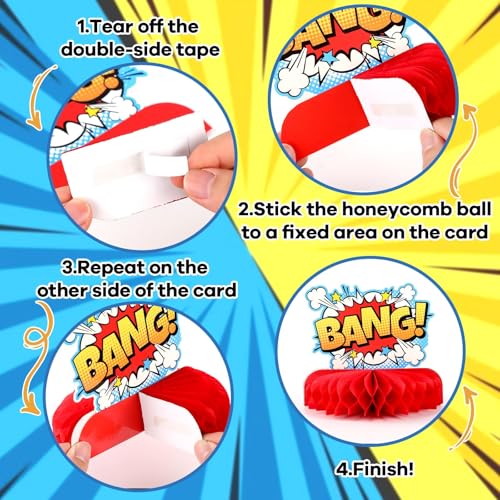 Hero Birthday Party Decorations Set - 27pcs Banner & Centerpieces