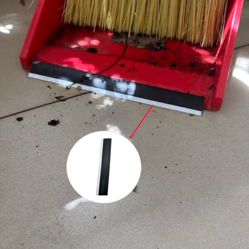 6-Pack Dustpan Edge Replacement Strips - 26cm Rubber Lip