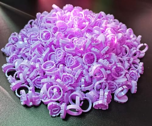 Purple 300 PCS Smart Lash Glue Rings with Spill-Proof Design for Eyelash Extensions