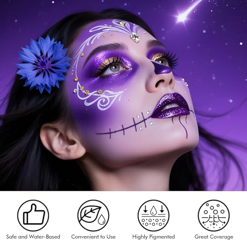 PASNOWFU 14 Colors Water Based Face & Body Painting Kit - Multicolor
