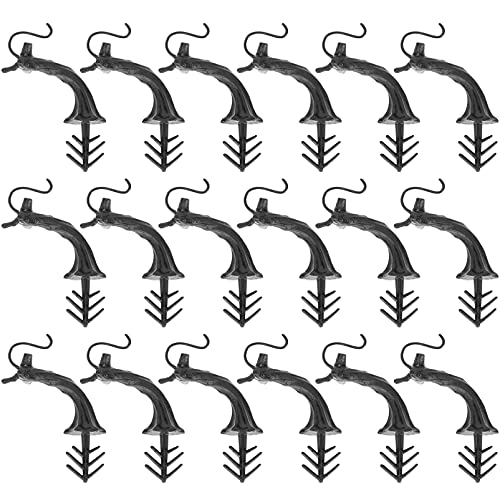 30Pcs Black Plastic Pumpkin Handle Accessories for DIY Decor