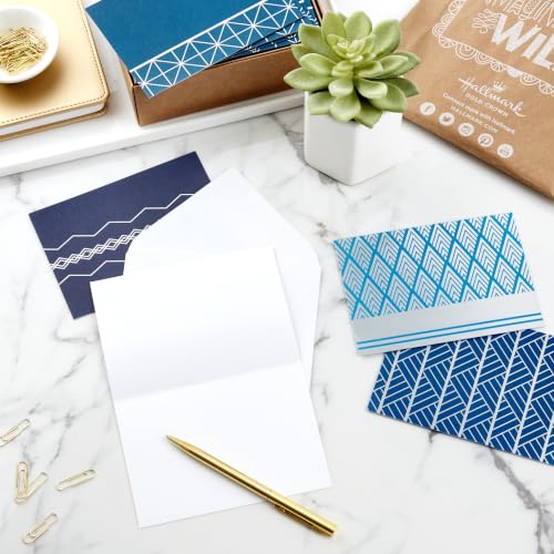 Hallmark 40-Pack Blank Note Cards with Envelopes - Geometric Silver