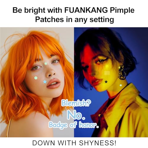 Hydrocolloid Pimple Patches 300 Count with Cute Mirror Case - FUANKANG