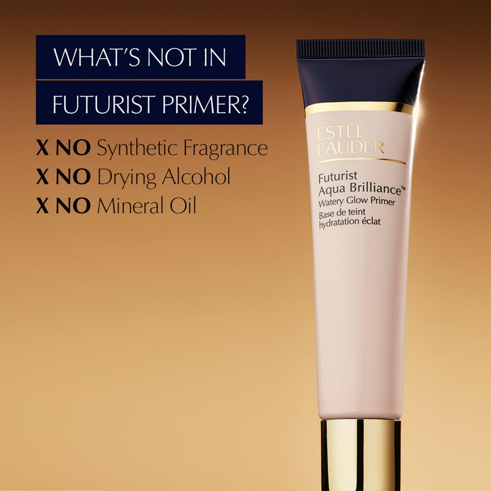 Estée Lauder Futurist Aqua Brilliance™ Watery Glow Makeup Primer with Hylauronic Acid for Triple Moisture, 1.35 Ounce
