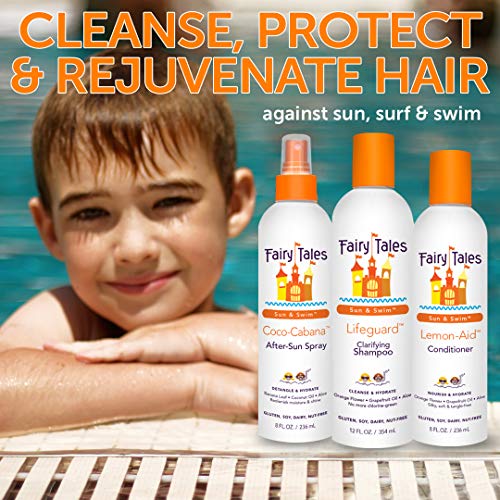 Fairy Tales Sun & Swim Lifeguard Kids Shampoo - Chlorine & Sea Salt Removal - 12 oz
