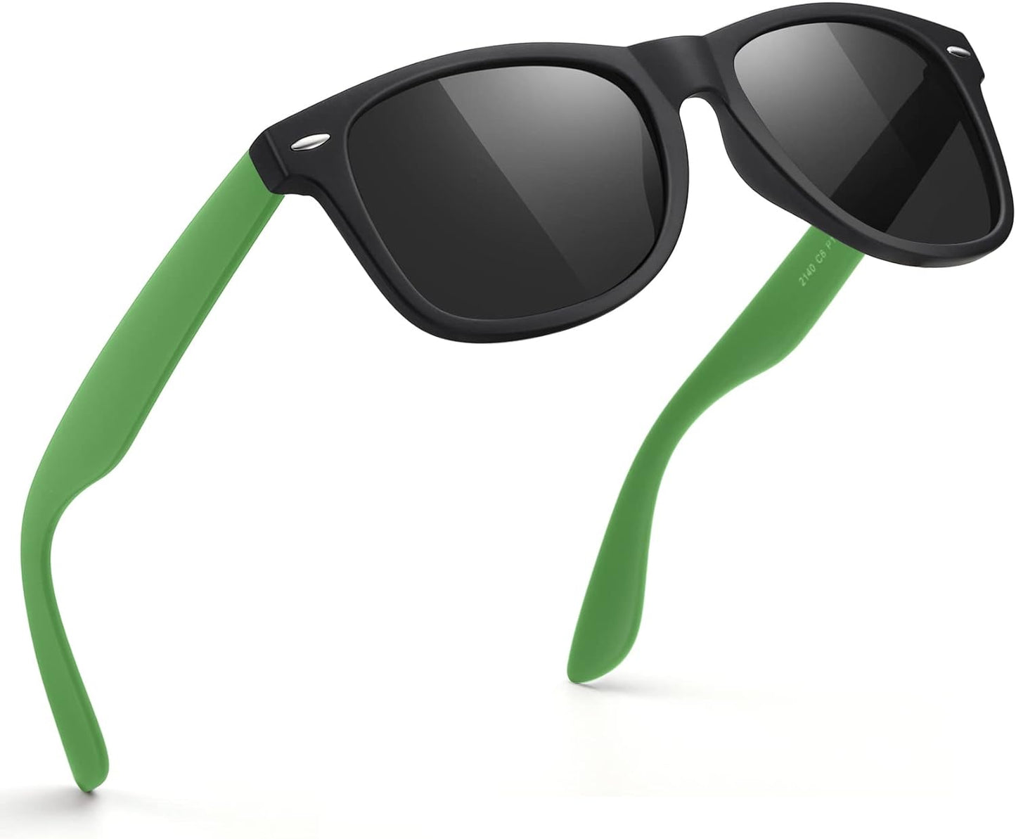 Polarized Sunglasses for Men & Women - Black Retro UV Protection for Driving & Fishing