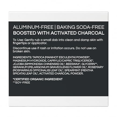 Little Seed Farm Natural Deodorant Cream with Activated Charcoal - Aluminum & Baking Soda Free, 2.4 oz