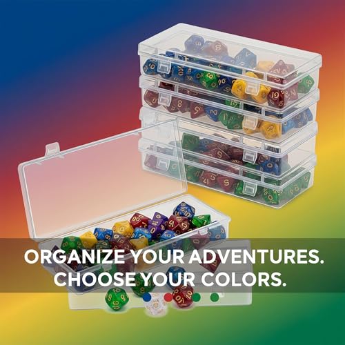 6-Pack Clear Plastic Storage Boxes with Lids for Craft & Desk Supplies