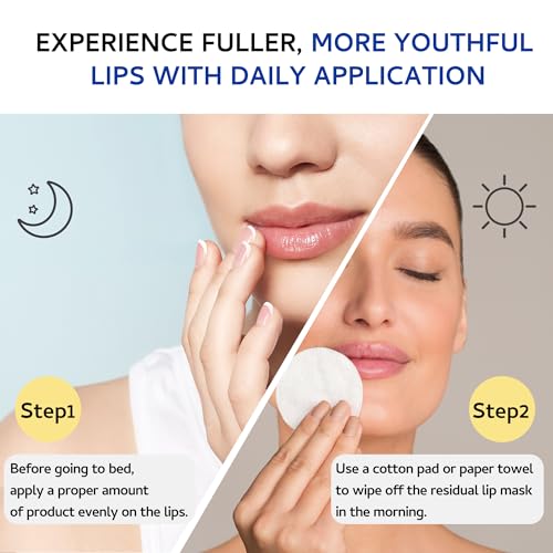 Collagen Lip Sleeping Mask with Hyaluronic Acid - 20g Lip Plumper for Wrinkle Repair