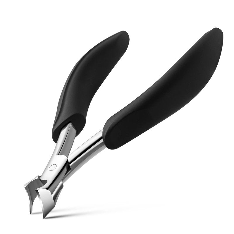 FVION Heavy Duty Nail Clippers for Men, Firm-Grip Toenail Clippers for Seniors' Thick Nails, Nickel Plated Professional Ingrown Toenail Clippers