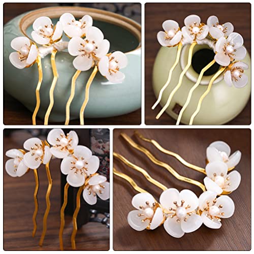 Beaupretty Vintage Petal Hair Stick Set of 3 - Traditional Chinese Hairpins