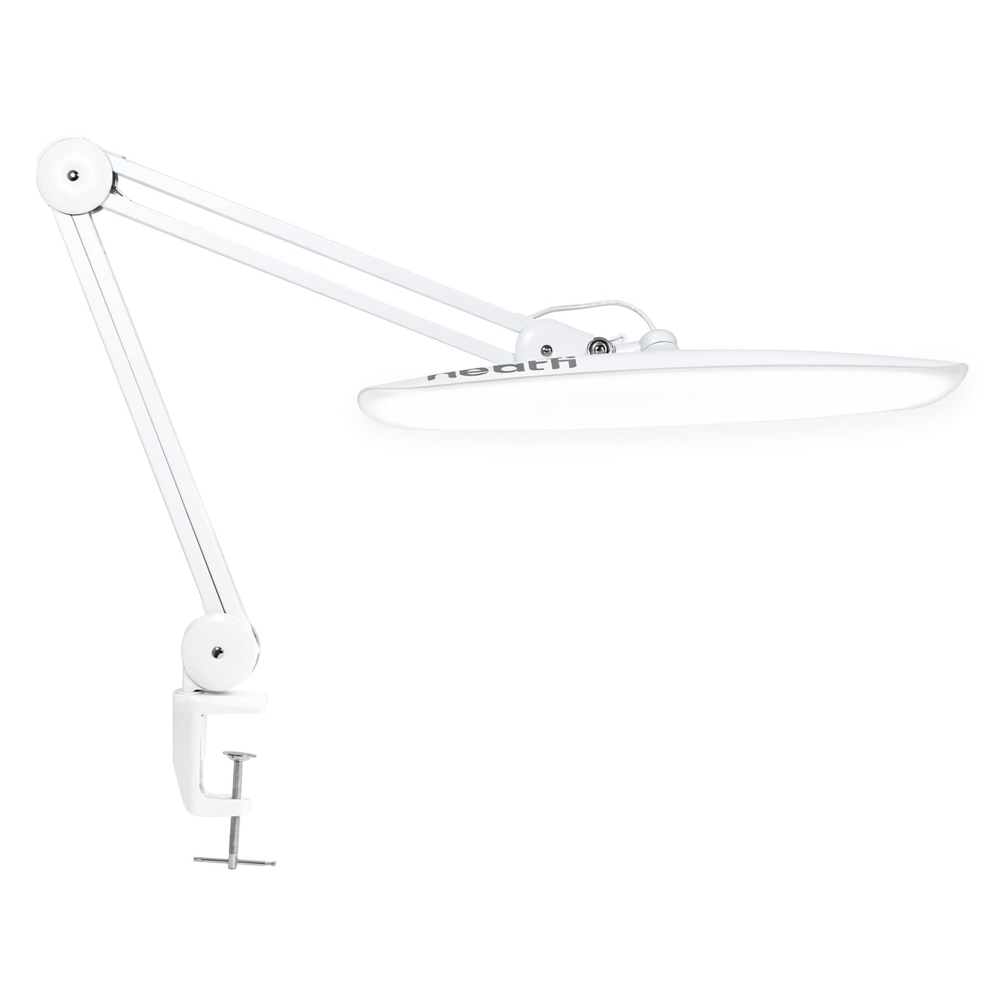 Neatfi XL 2200 Lumens 24W LED Desk Lamp – Shadow-Free Task Lighting | 4-Level Dimming | Home Office & Crafts Use | 20-Inch Wide Head (White, Non-CCT with Clamp)