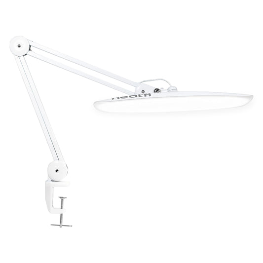 Neatfi XL 2200 Lumens 24W LED Desk Lamp – Shadow-Free Task Lighting | 4-Level Dimming | Home Office & Crafts Use | 20-Inch Wide Head (White, Non-CCT with Clamp)