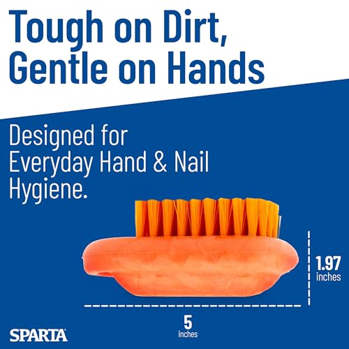 SPARTA 5-Inch Commercial Hand and Nail Scrub Brush, Orange