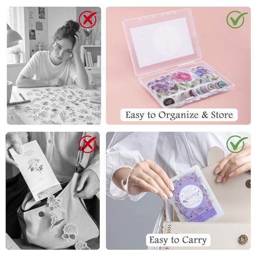 320PCS Floral Stickers Set for Card Making - Easy Peel Designs