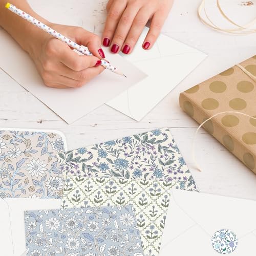 Quera Floral Greeting Cards with Envelopes - 30 Pack, 4x6