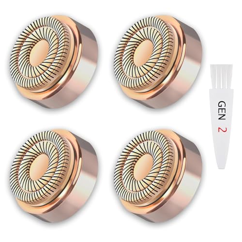 Generation 2 Replacement Heads for Flawless Facial Hair Remover Replacement Head,Suitable for Flawless Replacement Heads Gen 2 for Flawless Facial Hair Remover for Women,As Seen On TV.(4 Pack)