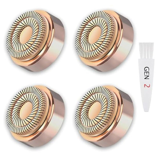 Generation 2 Replacement Heads for Flawless Facial Hair Remover Replacement Head,Suitable for Flawless Replacement Heads Gen 2 for Flawless Facial Hair Remover for Women,As Seen On TV.(4 Pack)