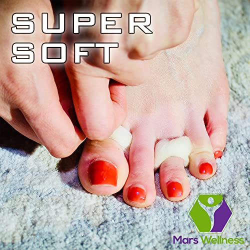 Mars Wellness Lambs Wool Toe Spacers Pack of 2 - Super Soft Cushioning & Toe Separator for Foot Pain Relief