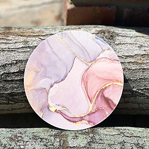 Lahome Marble Coasters Set - Absorbent Round Ceramic Coasters, 4-Pack