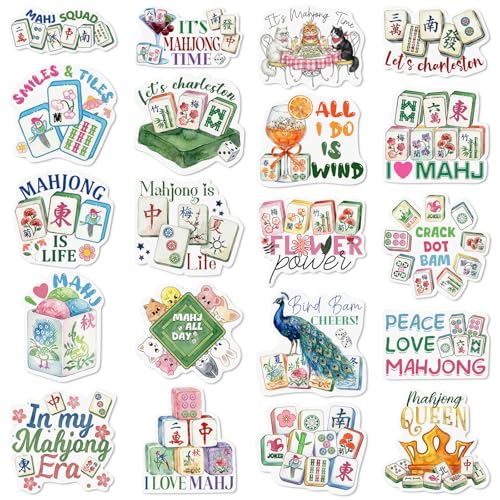 20 Pcs Mahjong Fridge Magnets - Fun Decorative Kitchen Stickers