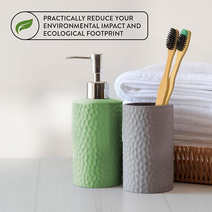 Lindo EcoGrip Bamboo Toothbrush - Soft Charcoal Bristles, 4-Pack