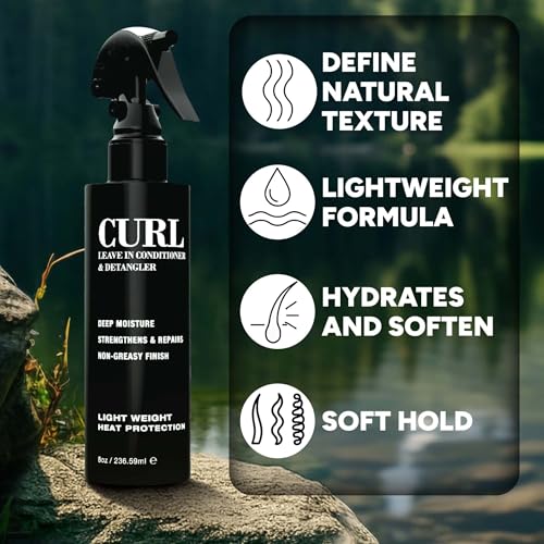 Pacinos Curl Leave-In Conditioner & Detangler - Hydrating Frizz Control for Curly Hair