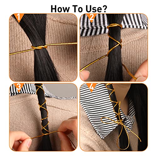 4 Pack 5M Hair Braiding Strings - Gold & Silver Accessory