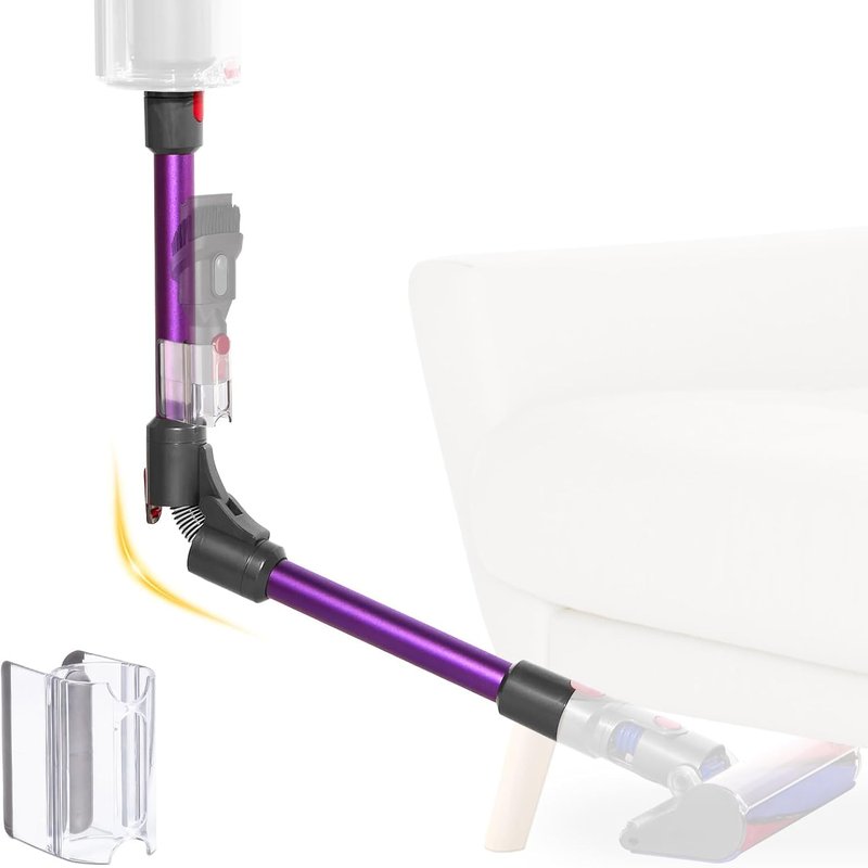 Foldable Extension Wand Compatible with Dyson V7 V8 V10 V11 V15 Cordless Vacuum Accessories, Upgrade Quick Release Wand Compatible with Dyson Stick Vacuum Attachments(Purple)