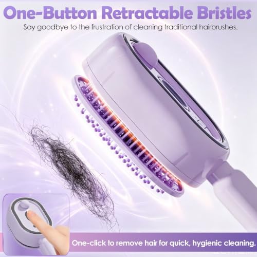 Cushry Electric Spray Air Cushion Massage Comb - Purple Hair Brush