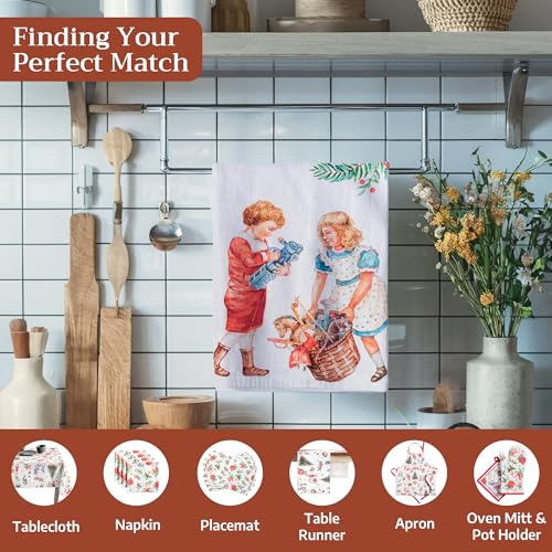 Maison d'Hermine Set of 3 Cotton Kitchen Towels - 27.5" x 20"