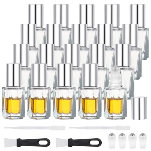 Segbeauty Gray 3ml Refillable Rollerball Bottles Set of 20 for Essential Oils