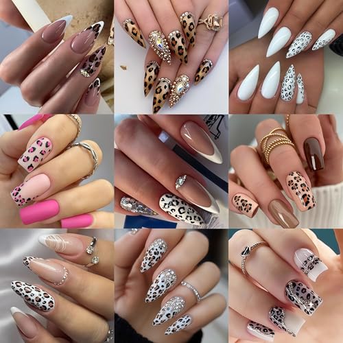 6 Sheets Leopard Print Nail Art Stickers - Cute Fall Designs