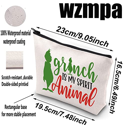 WZMPA Green Monster Makeup Bag 23x17cm - Grin Spirit Animal