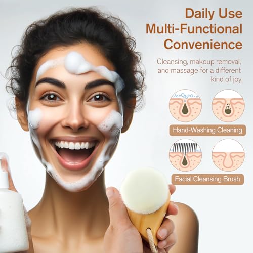 Soft Bristle Facial Cleansing Brush for Deep Pore Cleaning