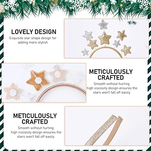 Black & White Gold Alloy Star Headband for Women Girls Kids Party Accessories