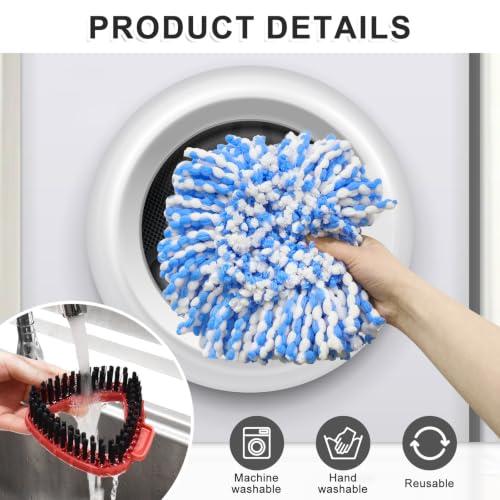 O-Cedar Spin Mop Replacement Heads Set with Scrub Brush - 3 Pack