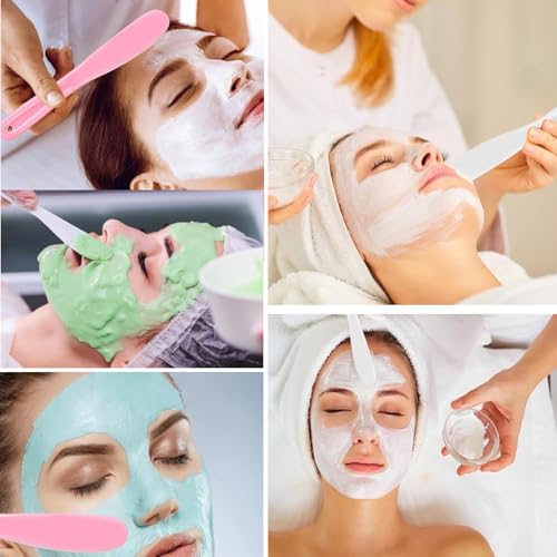 AKOAK Disposable Makeup Mixing Spoons 10 Pcs - Hygienic Cosmetic Spatulas for DIY Skincare & Makeup