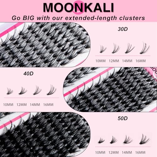 MOONKALI 30D 40D 50D Lash Clusters - Mix Individual Eyelash Extensions